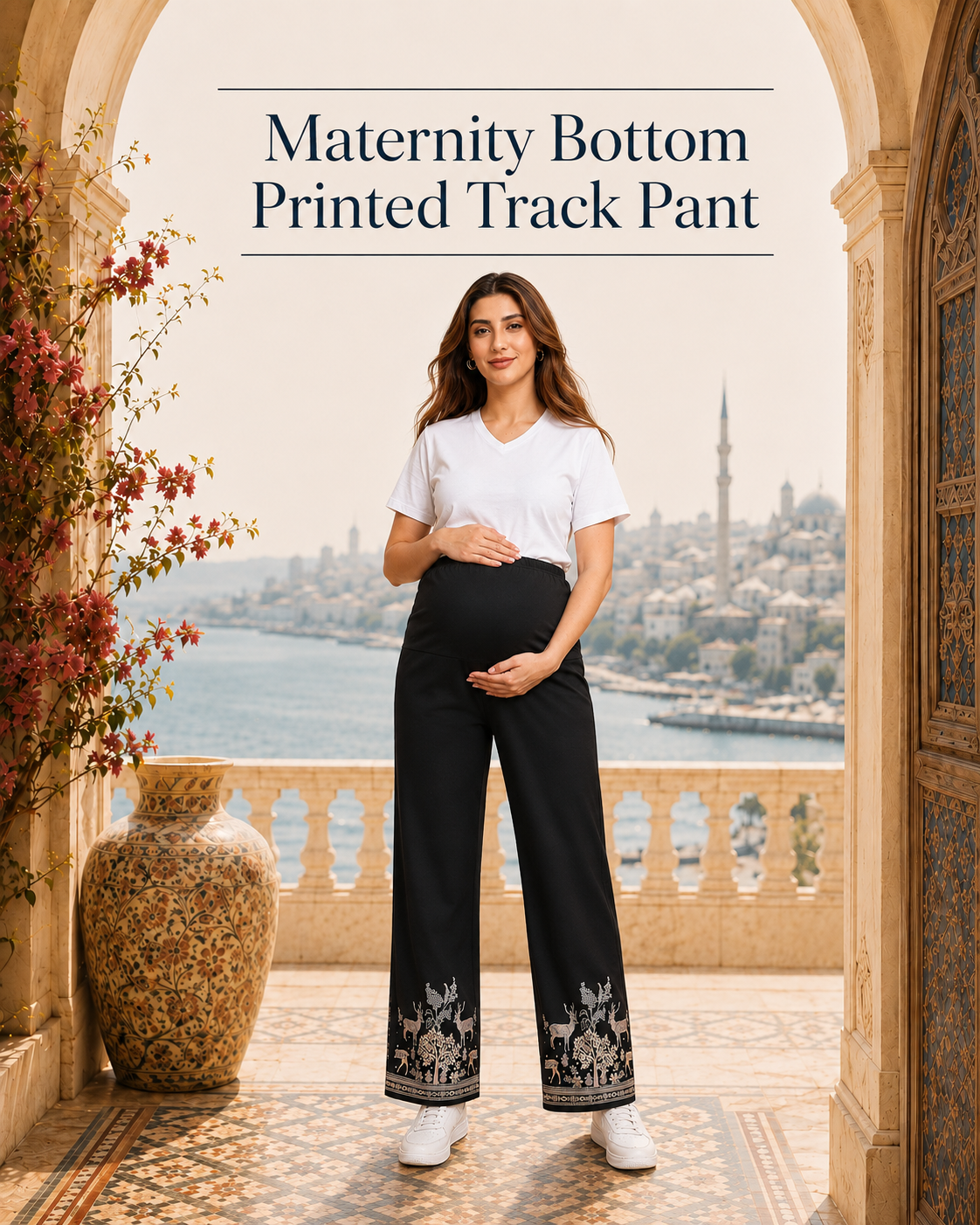 Maternity Bottom Printed Track Pant