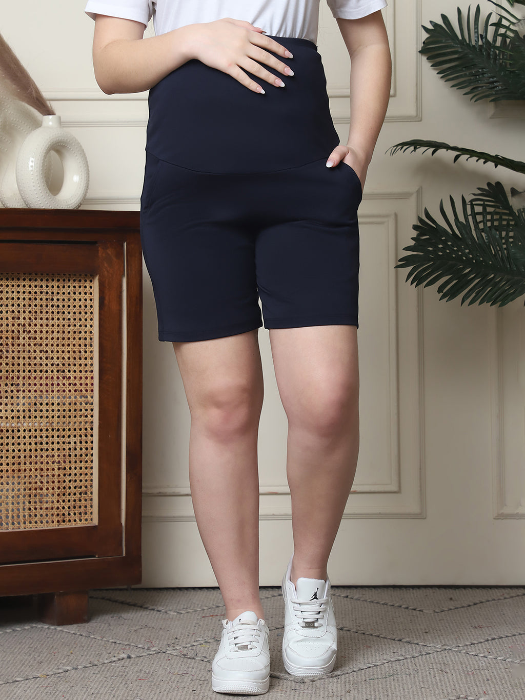 Women Maternity High-Rise Shorts