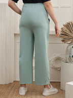 Women Cotton Straight Fit Maternity Track Pants