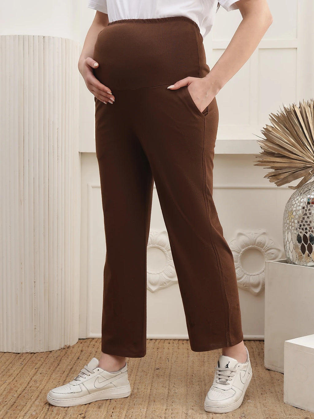 Women Straight-Fit Maternity Track Pants