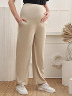 Women Cotton Straight Fit Maternity Track Pants