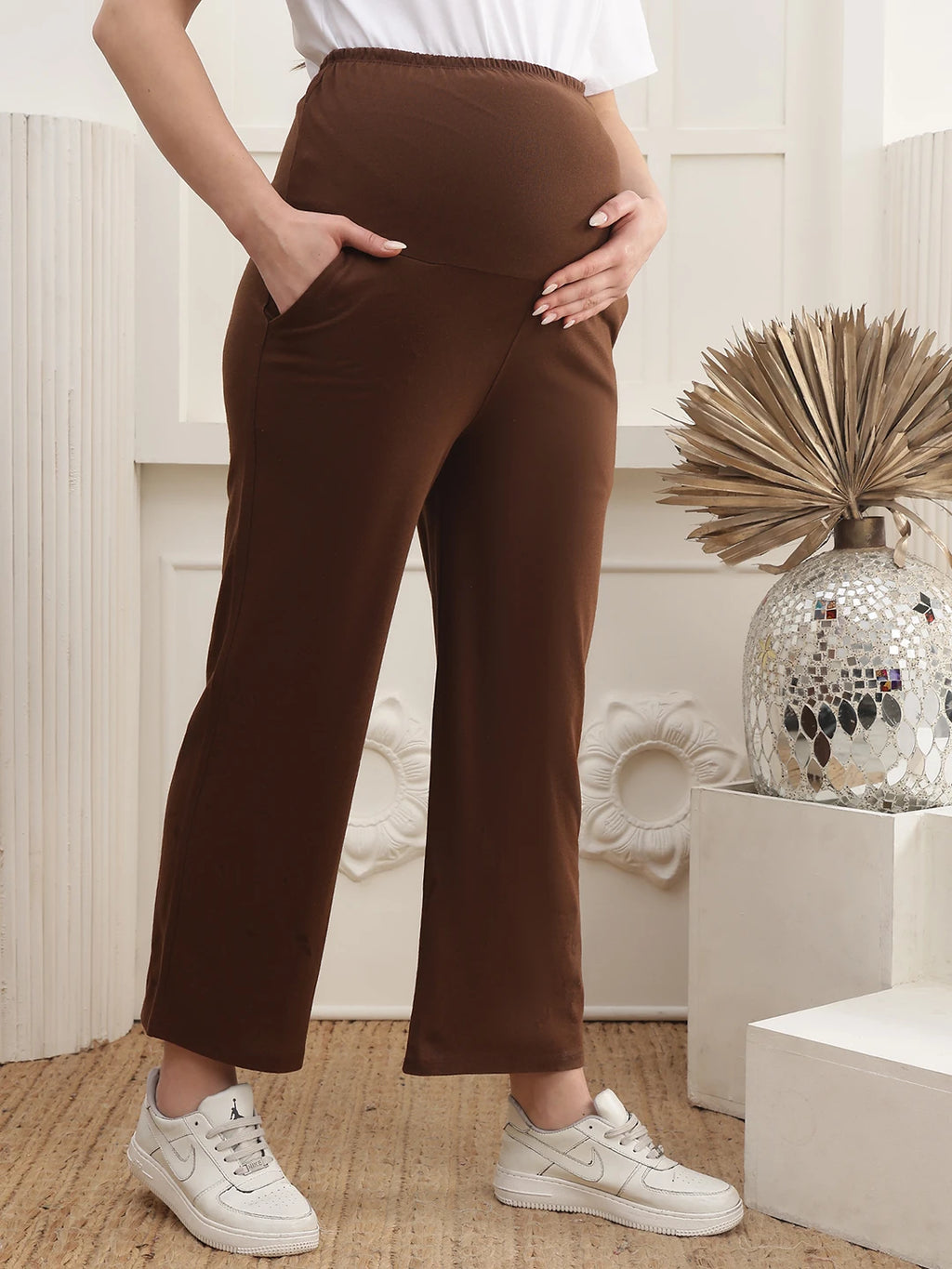 Women Straight-Fit Maternity Track Pants