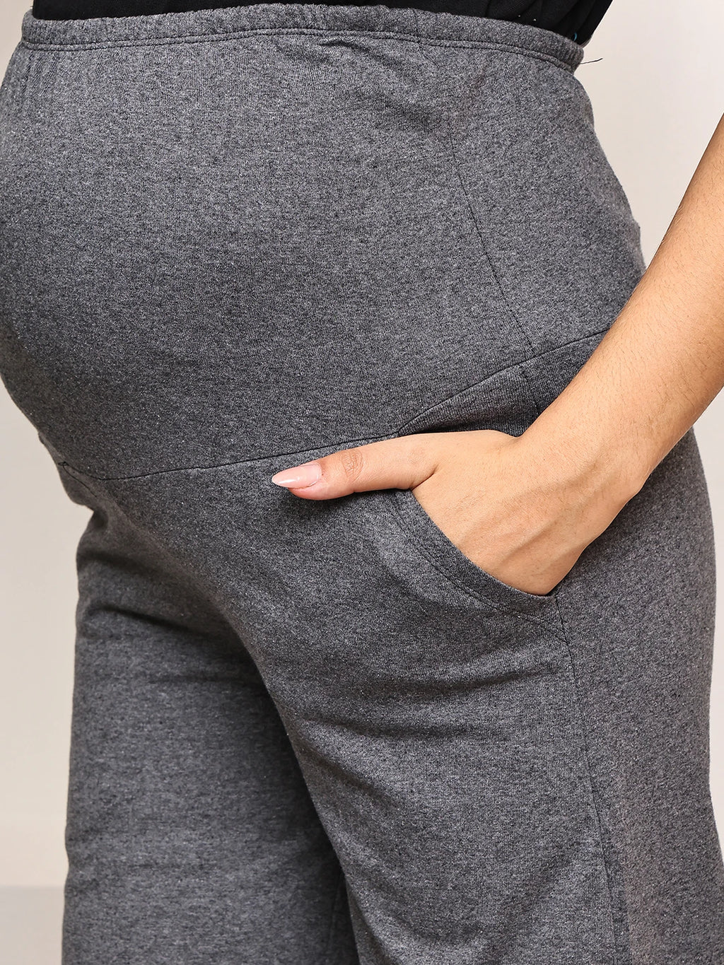 Women Mid-Rise Maternity Track Pants