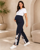 Women’s Bottom Floral Print Maternity Track Pants