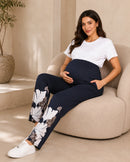 Women’s Bottom Floral Print Maternity Track Pants