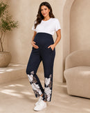 Women’s Bottom Floral Print Maternity Track Pants