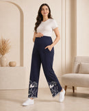 Women’s Bottom Floral Print Maternity Track Pants