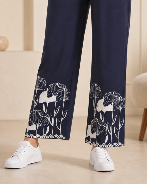 Women’s Bottom Floral Print Maternity Track Pants
