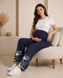 Women’s Bottom Floral Print Maternity Track Pants