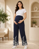 Women’s Bottom Floral Print Maternity Track Pants