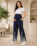 Women’s Bottom Floral Print Maternity Track Pants