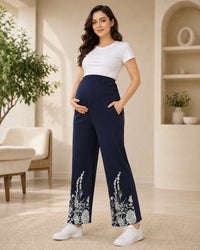 Women’s Bottom Floral Print Maternity Track Pants