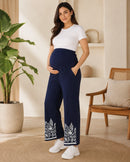 Women’s Bottom Floral Print Maternity Track Pants