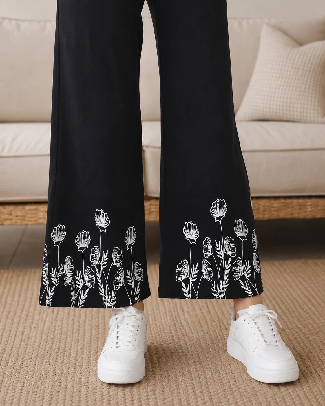 Women’s Bottom Floral Print Maternity Track Pants