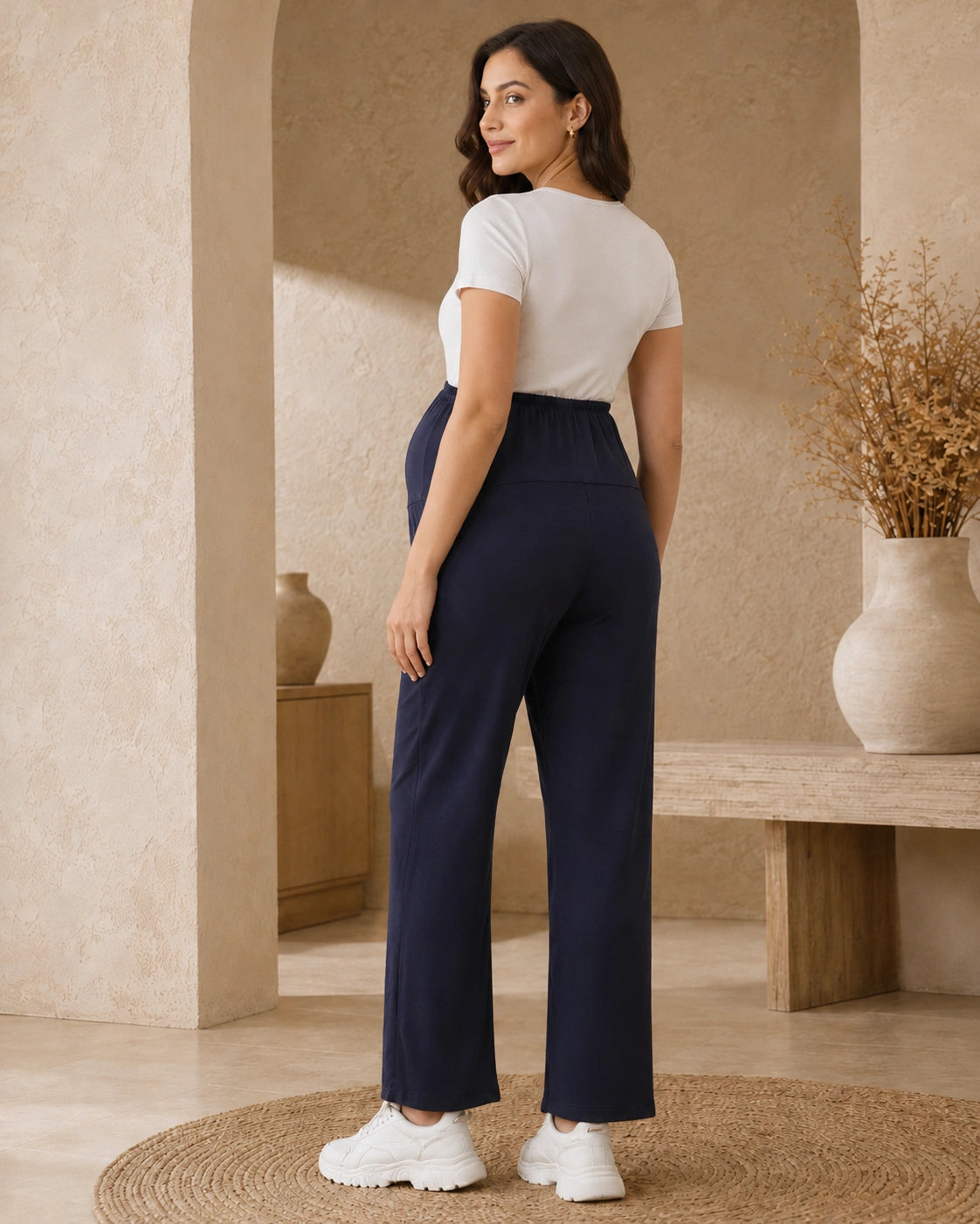 Women’s Bottom Floral Print Maternity Track Pants