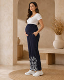 Women’s Bottom Floral Print Maternity Track Pants