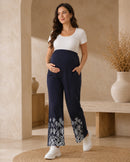 Women’s Bottom Floral Print Maternity Track Pants