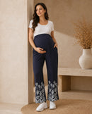 Women’s Bottom Floral Print Maternity Track Pants