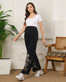 Women’s Bottom Floral Print Maternity Track Pants