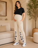 Women’s Bottom Floral Print Maternity Track Pants