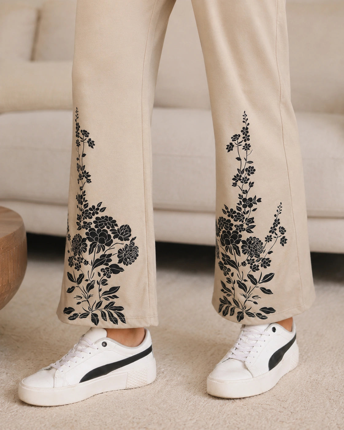 Women’s Bottom Floral Print Maternity Track Pants