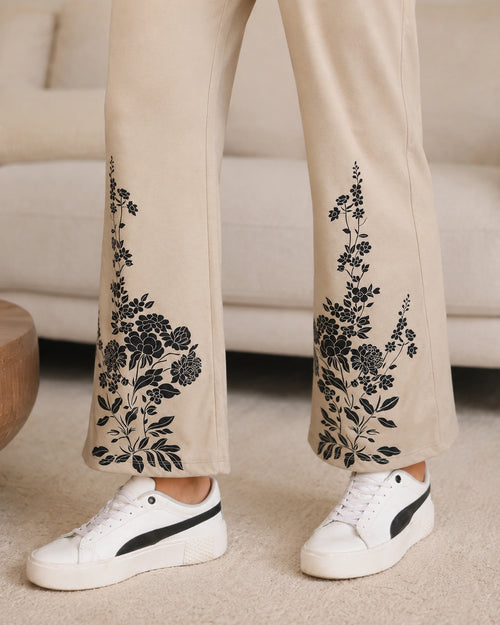 Women’s Bottom Floral Print Maternity Track Pants