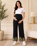 Women’s Bottom Floral Print Maternity Track Pants