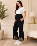 Women’s Bottom Floral Print Maternity Track Pants